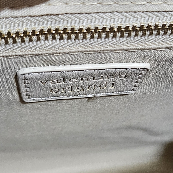 Valentino Orlandi Cream With Gold Accents Shoulder Bag And Wallet Set NWTS - Picture 9 of 14